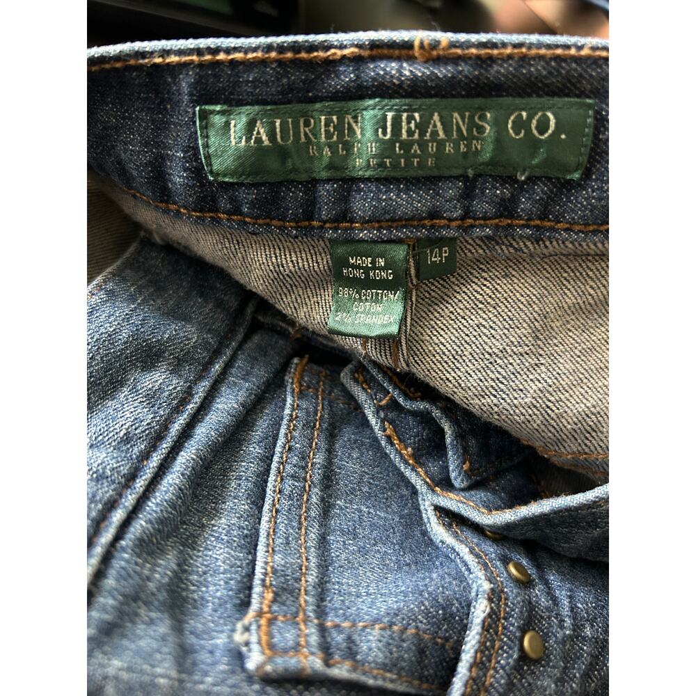 Lauren Jeans Co. Ralph Lauren Green Label Studded Bootcut Womens Sz 14P - Picture 9 of 10